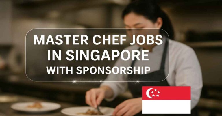 Master Chef Jobs in Singapore with Sponsorship